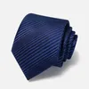Bow Ties Brand Designer Blue Tie Fashion Wide Twill 8cm Luxe voor mannen Hoogwaardige Business Formal NecTie With Gift Box