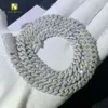 Real Gold Plated 8mm Cuban Link Chains Hip Hop Jewelry 925 Silver Moissanite Cuban Necklaces Bracelets