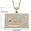 Def VVS Moissanite Handset Iced Out Out Pendant Silver 925 Creditcard Hanger Hip Hop Jewelry Custom Hanger For Men Cadeau