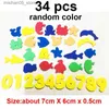 Kum Oyun Su Eğlencesi Alfasayısal Mektup Banyo Oyuncak Yumuşak Eva Çocukluk Eğitimi Öğrenme Köpük Diy Sticker Bulma Balonu Q240426