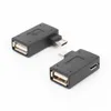 محول Micro USB 2.0 أنثى إلى الذكور Micro OTG إمدادات الطاقة 2018 Port 90 درجة اليسار 90 محولات USB OTG الزاوية اليمنى