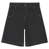 Heren shorts Hip Hop Pocket geborduurde brief bedrukte jeans voor heren zomer retro ultra wide been denim knie pantsL2404