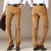 6 kleuren heren dikke corduroy casual broek winterstijl zakelijke mode rek regelmatig fit broek mannelijk merk kleding 240422