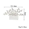 Clips de cheveux Barrettes Brosse de cheveux de mariage Silver Rignestone Bridal Hair Clip Sparkling Hair Pieces Mesdames and Girls (Silver) 240426