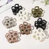 Clamps Solid Color Cutout Hair Clip Flowers For Women Fashion Matte Hair Claw Barrettes Hairpin Hair Accessories Ponytail Headwear Y240425