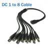 2024 1pcs CCTV Sécurité Caméra 1 Femelle DC au 2/3/4/5 Plug Plug Purner Cord Corateur Corable Splier de câble pour la bande LED 2020 NEWFOR SPIRTER ADAPTATEUR D'ALIMENTATION CCTV