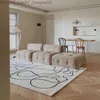 Moquette in stile giapponese soggiorno tappeto tappeto lavabile tappeto lavabile minimo camera da letto strip decorativo peluche per la casa q240426