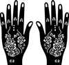 Tatueringsöverföring målning ansiktsfärger ihålig ritning india henna kit tillfällig dekal tatuering stencils kroppskonst mall 240426