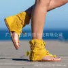 GAOKE 2021 Nuovo arrivo Women Women Bohemian Sandals Sandals Flat Nappel Scarpe Summer Casual RD914985 J240426