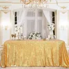 Table Cloth 108x50 inch rectangular sequin tablecloth in black used as a sparkling tablecloth for bride shower decoration birthday wedding dessert 240426