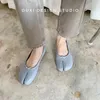 Casual Shoes Korean Style Woman Senior PU Comfy Flats Split Toe Slippers Mjuka botten Loafers Kort damer Mockasins Tabi Ninja 5Color