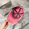 Gescheurde balpap voor vrouwen mannen modeontwerper caps roze blauw grijs casquette zon hoed