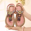 Zomer etnische stijl sandalen voor vrouwen schoenen Flat toeristisch strand Boheemse kralen visgraat slippers flip flop sandles hakken fenty dia's 240228