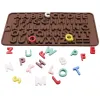 Moules en silicone Moule de chocolat 26 Numéro de lettres outils de cuisson au chocolat