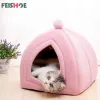 Mats Cat House Plegable Dog Cama de gato Cama tibia para gatos Cama antiskid para Pomerania Chihuahua Pet House Bed accesorios para gatos