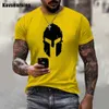 T-shirty męskie 2022 Najnowsza letnia gorąca sprzedaż Spartan Graphic Printed 3D T-shirt unisex swobodne O-Neck Short Slve Oversized T Shirts Ubrania T240425