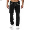 Jeans maschile New Fashion Classic Mens Jeans Black Strate Slim Slimt Fit Denim Mens Pants Mens di alta qualità Jeansl4