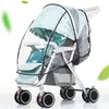 Universal barnvagn Regntäcke Baby Car Weather Wind Sun Shield Transparent andningsvagn