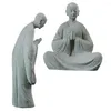 Tuindecoraties 2 PCS ORNAMENT MICRO LANDSCAPE Boeddha Statue Monk beelden voor decor Little Figurine Home Mini Zen