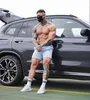 Herren-Shorts 2023 Sommer neue Stilmarke Männer, die Shorts atmungsaktiven Kurztrocknen Shorts Bodybuilding Jogginghose Fitness Übung Hosen D240426