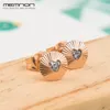 Серьги -грибы Memnon Jewelry Summer Vintage Fans for Women Hearts Серьга 925 Серебряное серебряное уходы Fine ER0298