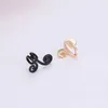 Charm New Design Geometric Mosquito Coil Spiral Clip on Earrings No Pierced Womens Fashion Gold Color Ear Cuff Personality Jewelry