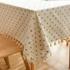 Tafelkleed decoratief rechthoekig linnen katoenen tafelkleed stof daisy print huis keuken eetkamer tafelkleed decoratie 240426