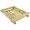 Piastre piatti di bambù vano vano stoccaggio del pane retrò padella design decorativo multifunzione per snack pratico