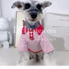 Designer Pet Dog Striped T-shirt Summer mignon mince chat chien polo
