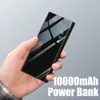 Bancos de energia celular Bancos de energia 10000mAh Banco de energia de grande capacidade Mirror Display Display Canguer de celular Portátil Charging Fast Power Bank Universal Presente 240424