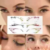 Tattoo Transfer Bunte Augen Make -up -Aufkleber Laser Augen Eyeliner Augenbrauen Gesichtskunstaufkleber Abziehbilder Halloween Neujahr Festival Party Dekorationen 240427