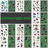 Tatuaż Transfer NOWY TATTOO TATTOO fajne koszykówka Rugby Elementy Rugby Luminous ramię Tymczasowe tatuaże Rozmiar 120 * 75 mm 240427