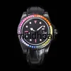 Ruojes Ruoli Ruoli orologi da uomo orologio arcobaleno orologi meccanici automatici Business owatch inossidabile cinghia in acciaio inossidabile zaffiro montre de lusso da 40 mm orologi