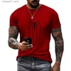 Herr t-shirts nya mode spindel grafik t skjortor män avslappnad personlighet cool 3d tryckta tees sommar utomhus sport korta ärm toppar q240426
