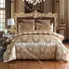 Luxury Satin Jacquard Single Double Duvet Cover Set King Size High Earn European Wedding ENSET Queen Size Quilt Cover Set 240422