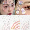 Tattoo Transfer Diamond Sticker Shell Man Hai Make -up Fish Scale Stick Drill Gesicht sexy Gesicht Tattoo Aufkleber Glitter Party Diy Jewels Tattoo 240427