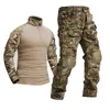 Taktyczne koszulki Airsoft Paintball Workwear Wojskowy Strzelanie Mundur Tactical Combat Kamuflaż Koszulka Ładunkowa Kolan Kolan Pants Suit 240426