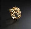 Trendy Hollow Leopard Animal Finger Ring Green Eyes Panther Heads Rings for Men Women Party Jewelry7727018