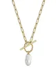 T bar guldfylld choker halsband god kvalitet kvinnan 2021 säljer 14k pläterade stål stål vintage pärlhänge halsband25956426476794