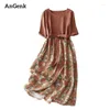 Party Dresses Cotton Half Sleeve Print Vintage For Women 2024 Summer Casual Long Holiday Beach Dress Femme Vestidos Elegant Clothing