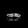 Sier S925 bague en argent Sterling bague mosonite pour femme 1 Carat bague de mariage pour femme avec Branches asymétriques