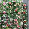 Fleurs décoratives 2m Vin de fleur de rose décor artificiel à la maison 16 Fête de mariage de la tête fausse plante mural balcon décoration de chambre à coucher