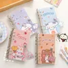 Kawaii Korean Style Binder Notebook Cute Bear Transparent Looseleaf Detachable Planner Notepad Todo Lists Stationery 240409