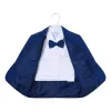 Miroirs Baby Boy Clothes Forces Set Veste + chemise + gilet + Bowtie + Pant 5pcs