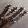 Onthelevel Leather Nato Strap 20mm 22mm 24mm Zulu Strap Vintage First Layer Cow Leather Watch Band med Five Rings Buckle #E CJ1912849