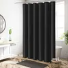 Cortinas de ducha 1 PC tela negra Cortina de ducha Liner de baño moderno Cortina de ducha simple o revestimiento de lona y máquina lavable 12 plástico Hoo