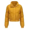 Parkas Femmes matelasses Vestes d'hiver Vestes pour femmes pour femmes 2024 automne court manteau froid brun abricot jaune rouge armée verte noir nouveau