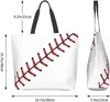 Storage Bags Baseball Large Tote Bag For Women Reusable Grocery Waterproof Shopping Handbag With Inner Pocket Travel Work Beach Gym