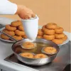 Mögel donut mögel bärbar donut maker diy bakverktyg kök mjölkare bakmögel manuell våffla dispenser donut maskin lätt snabbt snabbt