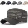 Kogelcaps verstelbare klassieke mesh platte top vintage leger leger militaire cadetstijl hoed buiten reizen casual cap zon